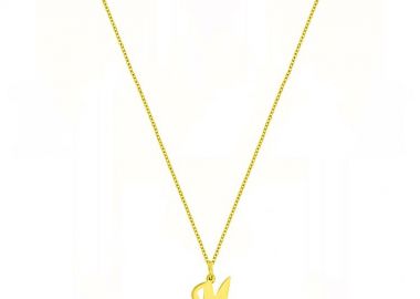 Κολιέ Από Ασήμι 925 Επιχρυσωμένο 24Κ Με Μονόγραμμα DM11532 - AMOR AMOR - 