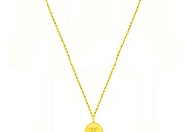 Κολιέ Από Ασήμι 925 Επιχρυσωμένο 24Κ Με Το Ζώδιο Των Διδύμων DM11499 - AMOR AMOR - 