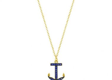 Κολιέ Από Ασήμι 925 Επιχρυσωμένο Με Άγκυρα SU16413 - AMOR AMOR - 