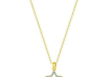 Κολιέ Από Ασήμι 925 Επιχρυσωμένο Με Αστέρι EX10860 - AMOR AMOR - 