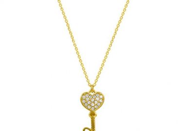 Κολιέ Από Ασήμι 925 Επιχρυσωμένο Με Καρδιά EX16638 - AMOR AMOR - 