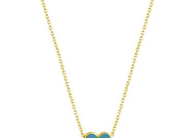 Κολιέ Από Ασήμι 925 Επιχρυσωμένο Με Καρδιά EX18435 - AMOR AMOR - 