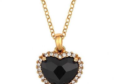 Κολιέ Από Ασήμι 925 Επιχρυσωμένο Με Καρδιά Swarovski EX18702 - AMOR AMOR - 