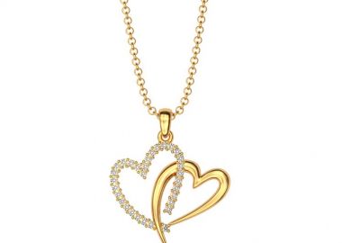 Κολιέ Από Ασήμι 925 Επιχρυσωμένο Με Καρδιές Swarovksi EX14167 - AMOR AMOR - 