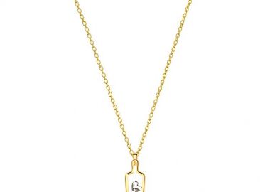 Κολιέ Από Ασήμι 925 Επιχρυσωμένο Με Καρδιές Swarovski EX15407 - AMOR AMOR - 