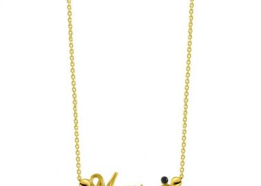 Κολιέ Από Ασήμι 925 Επιχρυσωμένο Με Μαμά EX17113 - AMOR AMOR - 