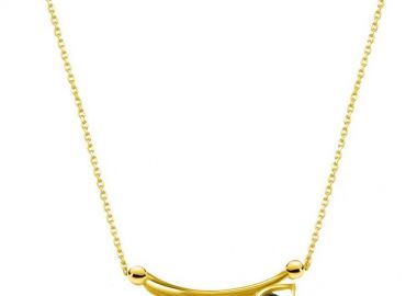 Κολιέ Από Ασήμι 925 Επιχρυσωμένο Με Ματάκι EX17040 - AMOR AMOR - 