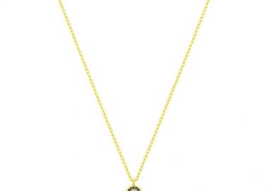 Κολιέ Από Ασήμι 925 Επιχρυσωμένο Με Ματάκι Στόχο PS12118 - AMOR AMOR - 