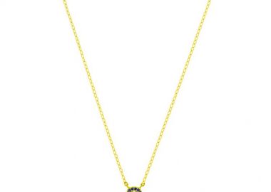 Κολιέ Από Ασήμι 925 Επιχρυσωμένο Με Ματάκι Στόχο PS12132 - AMOR AMOR - 