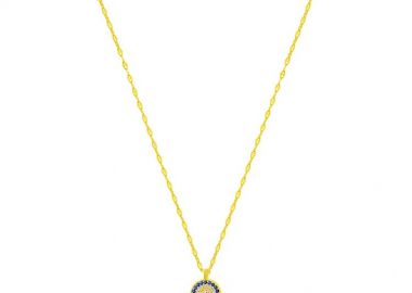 Κολιέ Από Ασήμι 925 Επιχρυσωμένο Με Ματάκι Στόχο PS12136 - AMOR AMOR - 