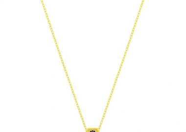 Κολιέ Από Ασήμι 925 Επιχρυσωμένο Με Ματάκι Στόχο Σε Ζάρι PS12116 - AMOR AMOR - 