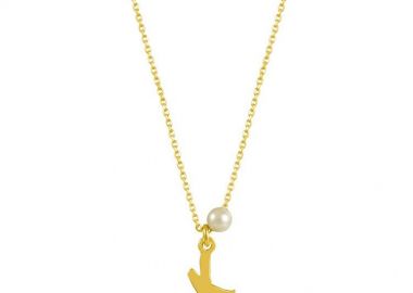 Κολιέ Από Ασήμι 925 Επιχρυσωμένο Mε Μονόγραμμα EX17076 - AMOR AMOR - 