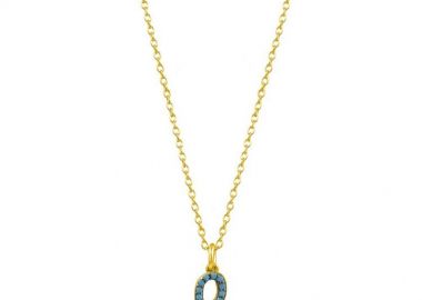 Κολιέ Από Ασήμι 925 Επιχρυσωμένο Με Μονόγραμμα ρ SU16490 - AMOR AMOR - 