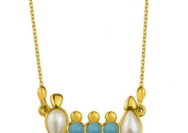 Κολιέ Από Ασήμι 925 Επιχρυσωμένο Με Οικογένεια, Μητέρα, Πατέρα, Γιoύς EX11034 - AMOR AMOR - 