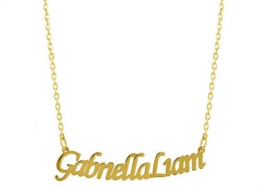 Κολιέ Από Ασήμι 925 Επιχρυσωμένο Με Ονόματα PE70322 - AMOR AMOR - 