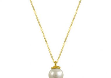 Κολιέ Από Ασήμι 925 Επιχρυσωμένο Με Πέρλα Swarovsi EX16605 - AMOR AMOR - 