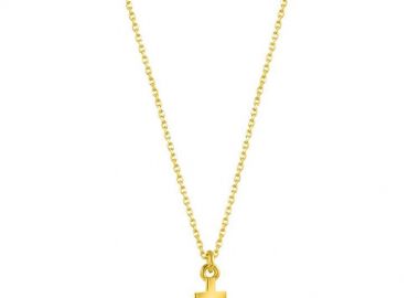 Κολιέ Από Ασήμι 925 Επιχρυσωμένο Με Σταυρό EX17037 - AMOR AMOR - 