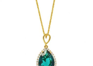 Κολιέ Από Ασήμι 925 Επιχρυσωμένο Με Swarovski EX10906 - AMOR AMOR - 