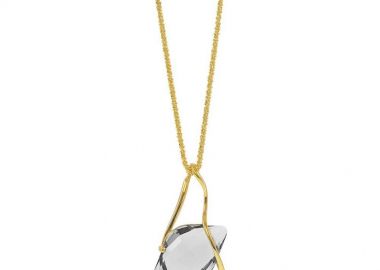 Κολιέ Από Ασήμι 925 Επιχρυσωμένο Με Swarovski EX10930 - AMOR AMOR - 