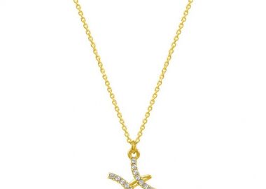 Κολιέ Από Ασήμι 925 Επιχρυσωμένο Με Το Ζώδιο Των Ιχθύων EX16543 - AMOR AMOR - 