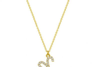 Κολιέ Από Ασήμι 925 Επιχρυσωμένο Με Το Ζώδιο Του Κριού EX16510 - AMOR AMOR - 