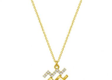 Κολιέ Από Ασήμι 925 Επιχρυσωμένο Με Το Ζώδιο Του Υδροχόου EX16540 - AMOR AMOR - 