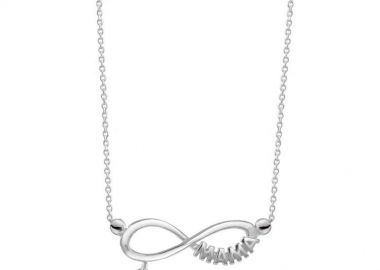 Κολιέ Από Ασήμι 925 Επιπλατινωμένο 'Mama' Σε Άπειρο Με Ματάκι EX17048 - AMOR AMOR - 