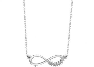 Κολιέ Από Ασήμι 925 Επιπλατινωμένο 'Mama' Σε Άπειρο Με Σταυρό EX17051 - AMOR AMOR - 