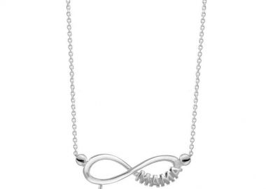 Κολιέ Από Ασήμι 925 Επιπλατινωμένο 'Mama' Σε Άπειρο Με Σταυρό EX17054 - AMOR AMOR - 