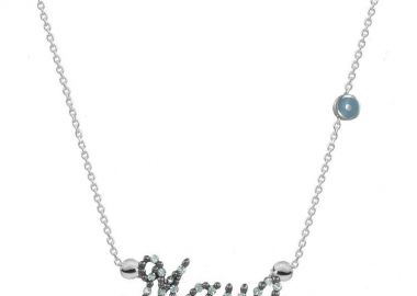 Κολιέ Από Ασήμι 925 Επιπλατινωμένο Μαμά Με Ματάκι EX18365 - AMOR AMOR - 