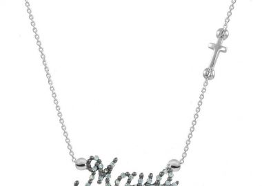 Κολιέ Από Ασήμι 925 Επιπλατινωμένο Μαμά Με Σταυρό EX18368 - AMOR AMOR - 