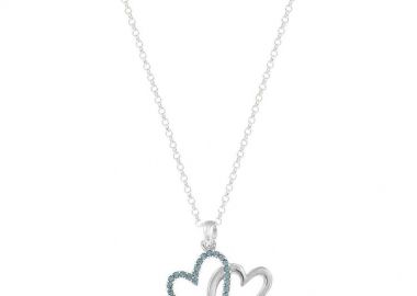 Κολιέ Από Ασήμι 925 Επιπλατινωμένο Με Καρδιές EX10879 - AMOR AMOR - 