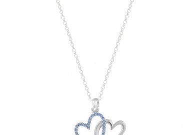 Κολιέ Από Ασήμι 925 Επιπλατινωμένο Με Καρδιές EX10882 - AMOR AMOR - 