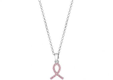 Κολιέ Από Ασήμι 925 Επιπλατινωμένο Με Κορδέλα EX10660 - AMOR AMOR - 