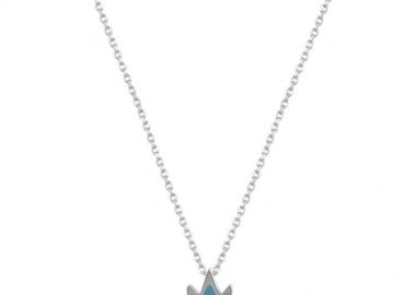 Κολιέ Από Ασήμι 925 Επιπλατινωμένο Με Κορώνα EX18443 - AMOR AMOR - 