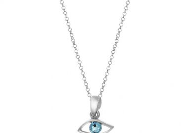 Κολιέ Από Ασήμι 925 Επιπλατινωμένο Με Ματάκι EX10615 - AMOR AMOR - 