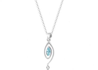 Κολιέ Από Ασήμι 925 Επιπλατινωμένο Με Ματάκι EX10853 - AMOR AMOR - 