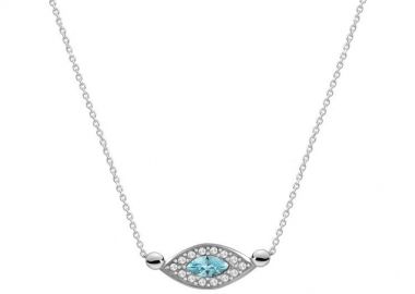 Κολιέ Από Ασήμι 925 Επιπλατινωμένο Με Ματάκι EX16580 - AMOR AMOR - 