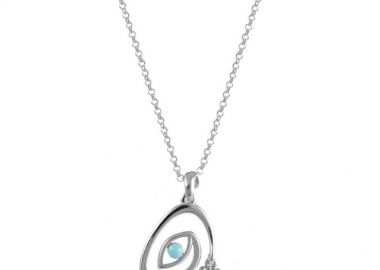 Κολιέ Από Ασήμι 925 Επιπλατινωμένο Mε Ματάκι Και Πατουσάκι EX17090 - AMOR AMOR - 