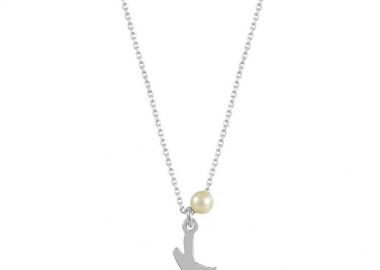 Κολιέ Από Ασήμι 925 Επιπλατινωμένο Mε Μονόγραμμα EX17075 - AMOR AMOR - 