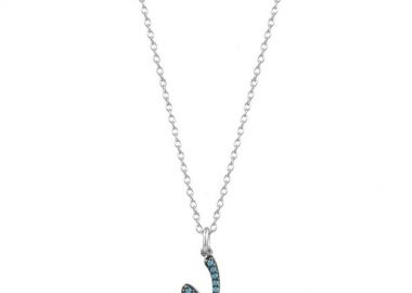 Κολιέ Από Ασήμι 925 Επιπλατινωμένο Με Μονόγραμμα ν SU16480 - AMOR AMOR - 