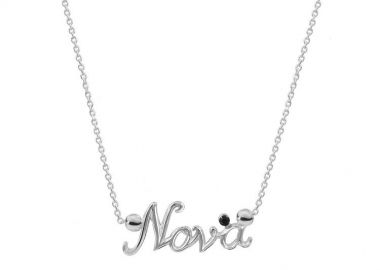 Κολιέ Από Ασήμι 925 Επιπλατινωμένο Με Νονά EX16439 - AMOR AMOR - 