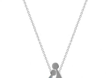 Κολιέ Από Ασήμι 925 Επιπλατινωμένο Με Οικογένεια, Μαμά Και Γιό EX16760 - AMOR AMOR - 