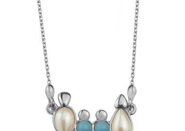 Κολιέ Από Ασήμι 925 Επιπλατινωμένο Με Οικογένεια, Μητέρα, Πατέρα, Γιoύς EX11021 - AMOR AMOR - 