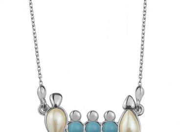 Κολιέ Από Ασήμι 925 Επιπλατινωμένο Με Οικογένεια, Μητέρα, Πατέρα, Γιoύς EX11033 - AMOR AMOR - 