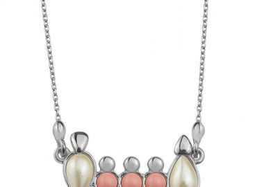 Κολιέ Από Ασήμι 925 Επιπλατινωμένο Με Οικογένεια, Μητέρα, Πατέρα Και Κόρες EX11030 - AMOR AMOR - 