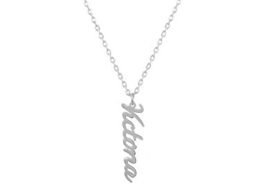 Κολιέ Από Ασήμι 925 Επιπλατινωμένο Με Όνομα Κάθετο PE70291 - AMOR AMOR - 