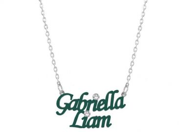 Κολιέ Από Ασήμι 925 Επιπλατινωμένο Με Ονόματα Από Σμάλτο Και Ζιρκόν PE70330 - AMOR AMOR - 