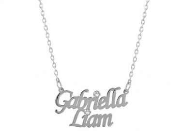 Κολιέ Από Ασήμι 925 Επιπλατινωμένο Με Ονόματα Και Ζιρκόν PE70324 - AMOR AMOR - 