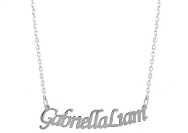 Κολιέ Από Ασήμι 925 Επιπλατινωμένο Με Ονόματα PE70321 - AMOR AMOR - 